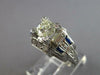 ANTIQUE LARGE ART DECO .99CT DIAMOND & AAA SAPPHIRE 18KT WHITE GOLD RING #27559