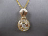 ESTATE 6.07CT DIAMOND 14KT WHITE GOLD 3D FLOWER CROWN SOLITAIRE FLOATING PENDANT