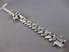 .82CT DIAMOND AAA SAPPHIRE & BLACK ENAMEL 14KT WHITE GOLD PANTHER CUBAN BRACELET