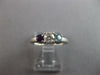 .65CT DIAMOND & AAA AMETHYST & AAA AQUAMARINE 14KT WHITE GOLD 3 STONE LOVE RING