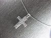 .50CT DIAMOND 14KT WHITE GOLD 3D PRINCESS CHANNEL INVISIBLE CROSS PENDANT #27696