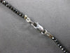 ESTATE 26.0CT BLACK DIAMOND 14KT WHITE GOLD ETERNITY TENNIS LOVE NECKLACE #27788