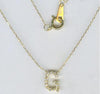 ESTATE .07CT DIAMOND 18KT YELLOW GOLD 3D CLASSIC G INITIAL FUN NECKLACE