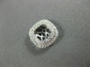 ESTATE .44CT DIAMOND 18KT WHITE GOLD 3D SQUARE ROUND DOUBLE HALO JACKET EARRINGS