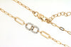 .16CT DIAMOND 14KT YELLOW GOLD 3D OVAL LINK LOVE KNOT FUN ADJUSTABLE BRACELET