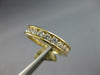 3.0CT CUBIC ZIRCONIA 14KT YELLOW GOLD CHANNEL ETERNITY WEDDING ANNIVERSARY RING