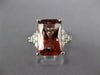 EXTRA LARGE 6.50CT DIAMOND & AAA PINK TOURMALINE 14KT WHITE GOLD ENGAGEMENT RING