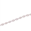 1.39CT DIAMOND 18KT WHITE GOLD 3D MULTI LEAF PAST PRESENT FUTURE TENNIS BRACELET
