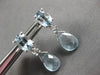 4.28CT AAA AQUAMARINE 18K WHITE GOLD MULTI SHAPE TEAR DROP FUN HANGING EARRINGS