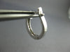 ESTATE .15CT DIAMOND 14K WHITE GOLD FILIGREE OVAL HOOP HUGGIE HANGING EARRINGS