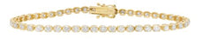 3.0CT DIAMOND 14KT YELLOW GOLD 3D ROUND 4 PRONG ETERNITY CLASSIC TENNIS BRACELET