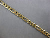 ESTATE LONG 14KT YELLOW GOLD 3D 4MM CLASSIC SOLID FIGARO BRACELET