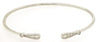 ESTATE .25CT DIAMOND 14KT WHITE GOLD ROUND GRADUATING FLEXIBLE BANGLE BRACELET