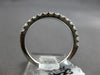 ESTATE .40CT DIAMOND 18KT WHITE GOLD 2MM SEMI ETERNITY WEDDING ANNIVERSARY RING