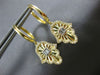 .30CT DIAMOND 14KT YELLOW GOLD 3D ROUND & BAGUETTE HAMSA CHAMSA HANGING EARRINGS