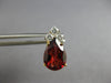 LARGE 3.30CT DIAMOND & AAA GARNET 14KT 2 TONE GOLD 3D PEAR SHAPE EARRINGS #27695