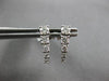 ESTATE .72CT DIAMOND 18KT WHITE GOLD 3D ROUND GRADUATING FUN HANGING EARRINGS