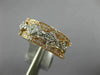 WIDE .85CT DIAMOND 18KT WHITE & ROSE GOLD 3D FLOWER STACKABLE ANNIVERSARY RING