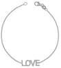 ESTATE .18CT DIAMOND 14KT WHITE GOLD 3D CLASSIC ROUND LOVE BRACELET