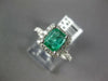 1.40CT DIAMOND & AAA EMERALD 14KT WHITE GOLD SQUARE & ROUND HALO ENGAGEMENT RING