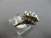 LARGE .90CT DIAMOND 14KT WHITE GOLD CLUSTER 3 ROW DIAGONAL FUN ANNIVERSARY RING