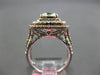 GIA LARGE 3.06CT WHITE PINK & GREENISH YELLOW DIAMOND 18K WHITE & ROSE GOLD RING