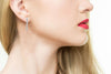 ESTATE .44CT DIAMOND 18KT WHITE GOLD 3D ROUND INSIDE OUT HOOP HANGING EARRINGS