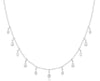 .55CT DIAMOND 14KT WHITE GOLD 3D ROUND & BAGUETTE TEAR DROP BY THE YARD NECKLACE