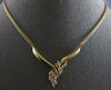 ESTATE .52CT DIAMOND 14KT YELLOW GOLD MULTI LEAF V SHAPE LOVE NECKLACE
