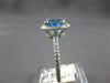 1.97CT DIAMOND & AAA BLUE TOPAZ 14KT WHITE GOLD 3D ROUND HALO ENGAGEMENT RING