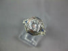 LARGE .97CT DIAMOND & AAA SAPPHIRE 18K WHITE GOLD ART DECO ENGAGEMENT RING 27238