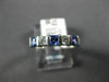 ESTATE .71CT DIAMOND & AAA TANZANITE 14KT WHITE GOLD 3D 5 STONE ANNIVERSARY RING