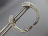 ANTIQUE .72 CTW HANGING 3D MOON SHAPE 14KT WHITE GOLD EARRINGS STUNNING!! #21750