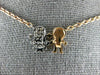 ESTATE .16CT DIAMOND 18KT WHITE & ROSE GOLD 3D BABY BOY & GIRL FUN NECKLACE