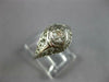 ANTIQUE ART DECO .35CT OLD MINE DIAMOND 18K WHITE GOLD 3D ENGAGEMENT RING #27344