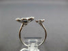 1.04CT DIAMOND & AAA SAPPHIRE 18KT WHITE GOLD DOUBLE FLOWER 4 LEAF CLOVER RING