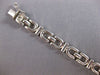 ESTATE 14KT WHITE GOLD 3D CLASSIC ITALIAN OVAL LINK LOVE BRACELET