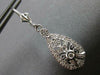 .30CT DIAMOND 14KT WHITE GOLD 3D FILIGREE TEAR DROP FUN HANGING EARRINGS #27495
