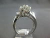 ESTATE LARGE 1.50CT DIAMOND 14KT WHITE GOLD 3D MULTI FLOWER CLUSTER FUN RING
