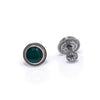ESTATE AAA GREEN AGATE 18KT YELLOW GOLD & 925 SILVER 3D FILIGREE MEN CUFFLINKS