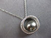 ESTATE .30CT DIAMOND & AAA TAHITIAN PEARL 18KT WHITE GOLD CIRCLE OF LIFE PENDANT