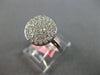 ESTATE WIDE .63CT DIAMOND 14KT WHITE GOLD 3D CLASSIC CIRCULAR PAVE FUN RING