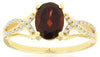 1.54CT DIAMOND & AAA GARNET 14KT YELLOW GOLD 3D OVAL & ROUND INFINITY LOVE RING