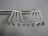 ESTATE .44CT DIAMOND 18KT WHITE GOLD 3D MULTI ROW UMBRELLA FUN HANGING EARRINGS