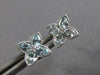 1.31CT DIAMOND & AAA AQUAMARINE 14KT WHITE GOLD PEAR SHAPE & ROUND STUD EARRINGS