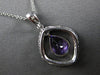1.25CT DIAMOND & AAA AMETHYST 14K WHITE GOLD PEAR SHAPE & ROUND FLOATING PENDANT