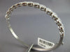 1.64CT DIAMOND 14KT WHITE GOLD MULTI FLOWER SEMI ETERNITY CUFF BANGLE BRACELET