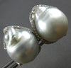 EXTRA LARGE 1.8CT DIAMOND & AAA SOUTH SEA PEARL 18KT WHITE GOLD HANGING EARRINGS