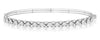 ESTATE 2.30CT DIAMOND 14KT WHITE GOLD 3 ROW SEMI ETERNITY CUFF BANGLE BRACELET