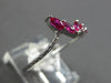 .63CT DIAMOND & AAA RUBY 14KT WHITE GOLD 3D ROUND & MARQUISE MULTI LEAF FUN RING